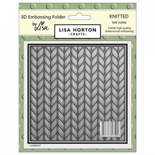 knitted - Embossing Folder by lisa horton crafts LHCEF017
